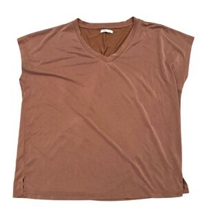 Edgely‎ Shirt, Brown, Short Sleeve, Casual, Size Large, Soft